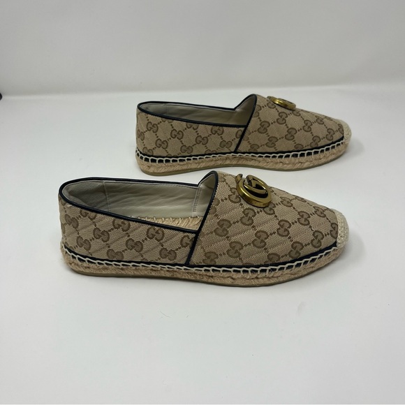 GUCCI GG MATELASSE CANVAS ESPADRILLE SLIP ON SHOES SIZE EU 39 US 9 - Picture 11 of 16